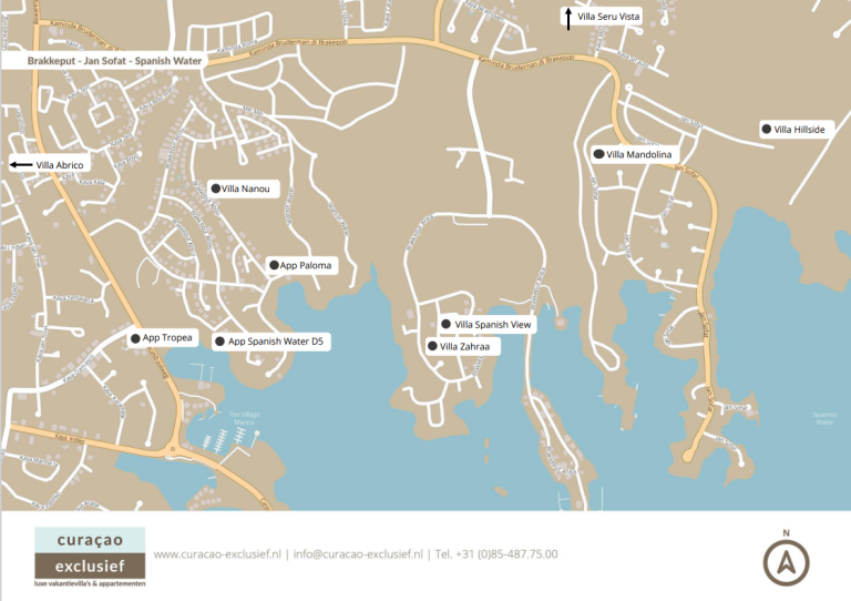 Accommodaties Jan Thiel & Overige Kaart