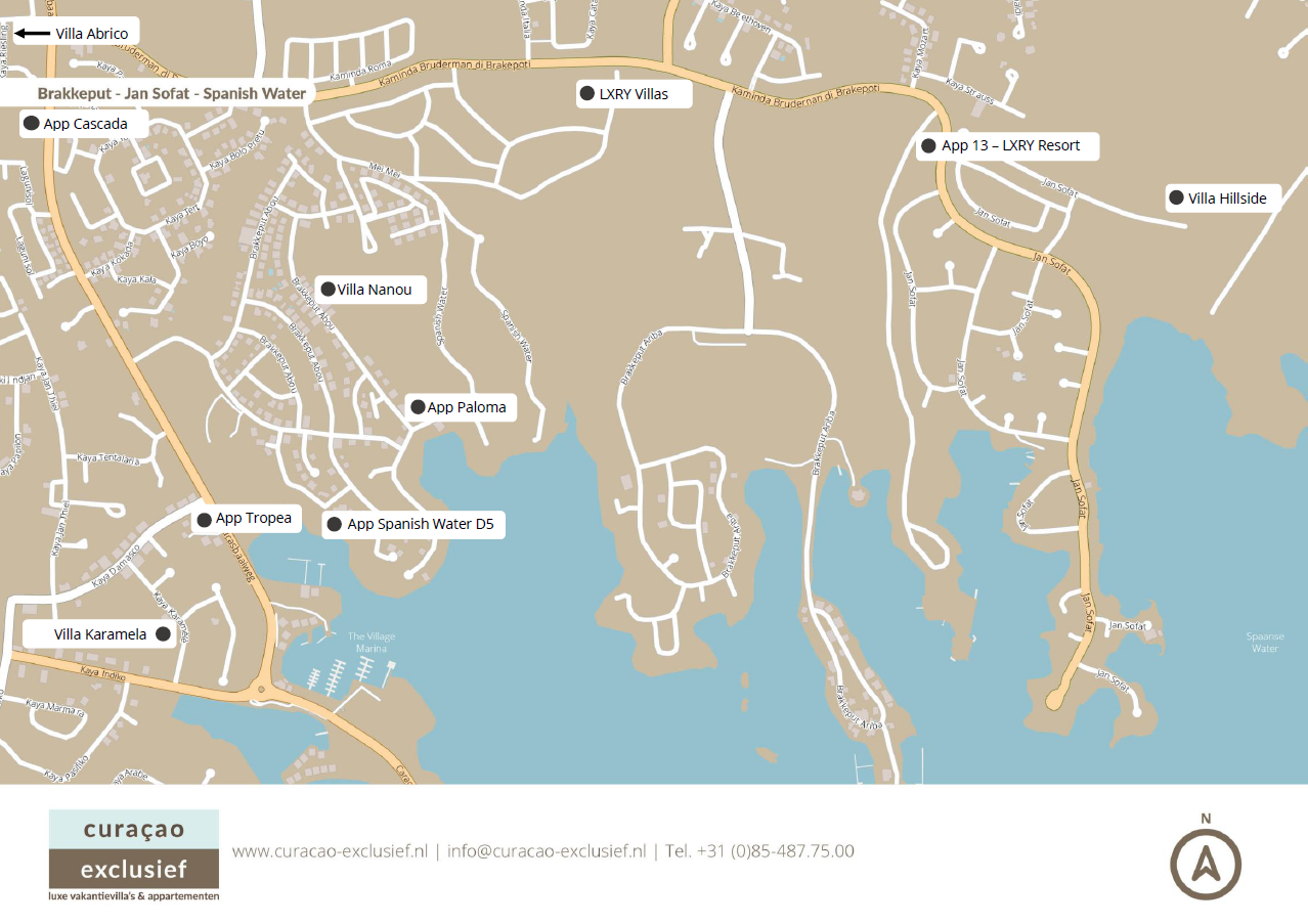 Accommodaties Jan Thiel & Overige Kaart