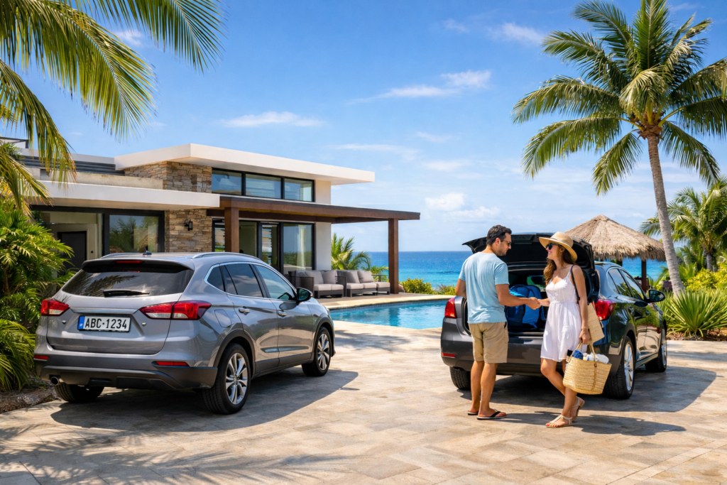 Auto huren op Curaçao tijdens verblijf in luxe villa vlak bij strand
